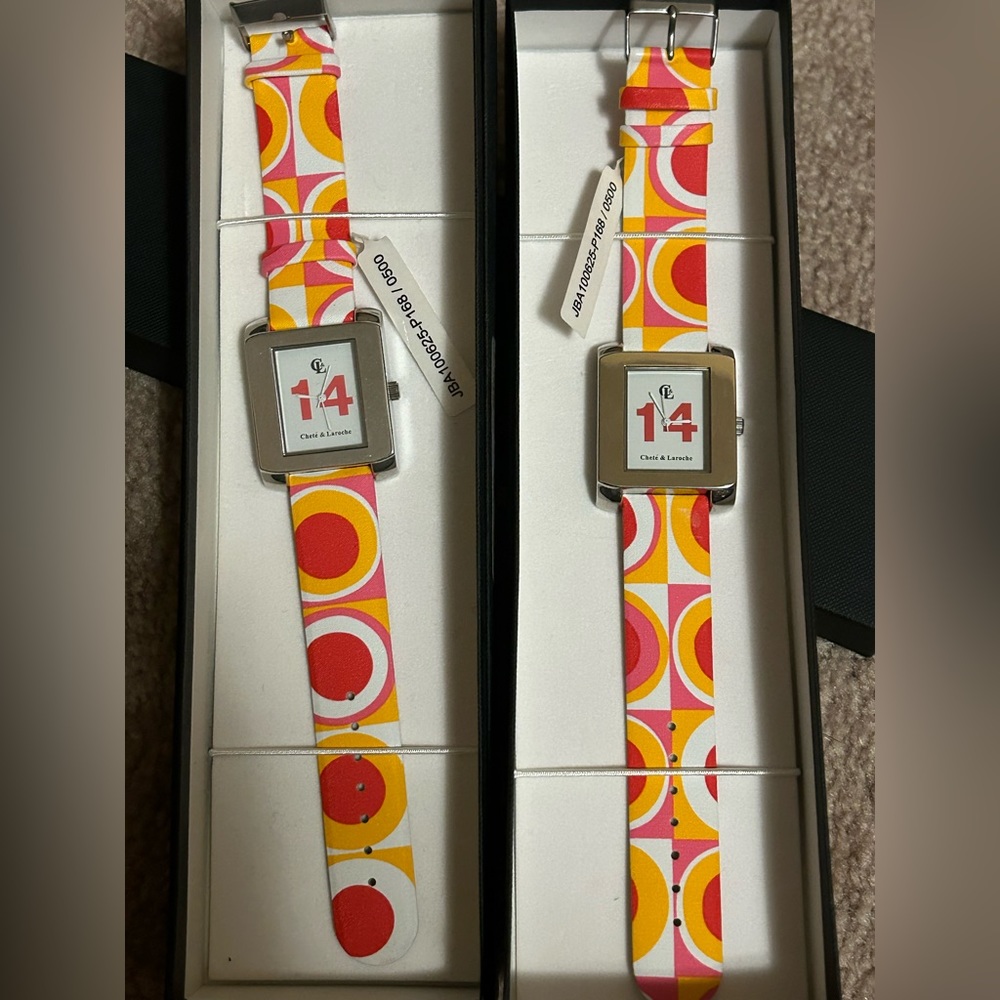 NWT/NIB Chete & Laroche Multicolor Watch With Serial #